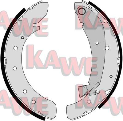 Kawe 07120 - Комплект гальм, барабанний механізм autocars.com.ua