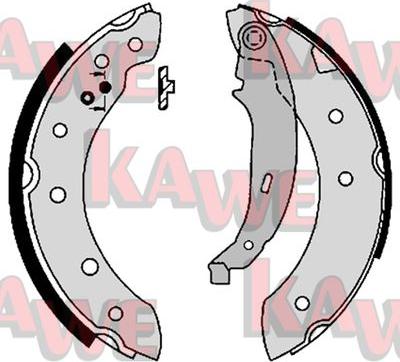 Kawe 07130 - Комплект тормозных колодок, барабанные autodnr.net