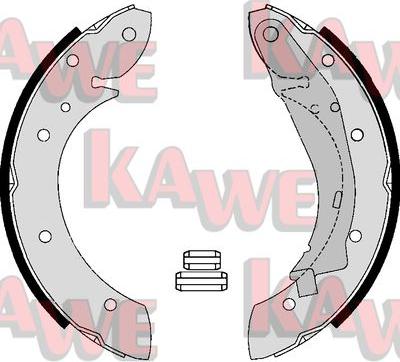 Kawe 07165 - Комплект гальм, барабанний механізм autocars.com.ua