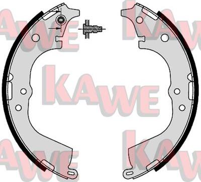 Kawe 07225 - Комплект гальм, барабанний механізм autocars.com.ua