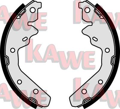 Kawe 07630 - Комплект тормозных колодок, барабанные autodnr.net