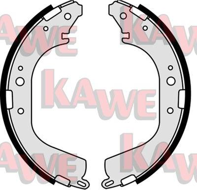 Kawe 07780 - Комплект гальм, барабанний механізм autocars.com.ua