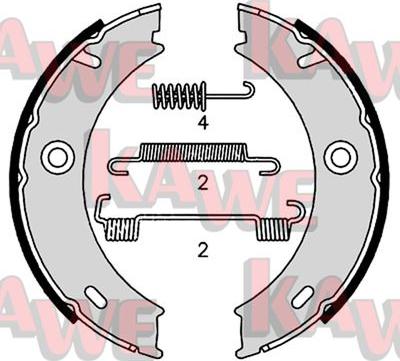 Kawe 07969 - Комплект тормозов, ручник, парковка autodnr.net