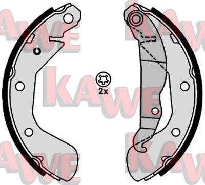 Kawe 08130 - Комплект гальм, барабанний механізм autocars.com.ua