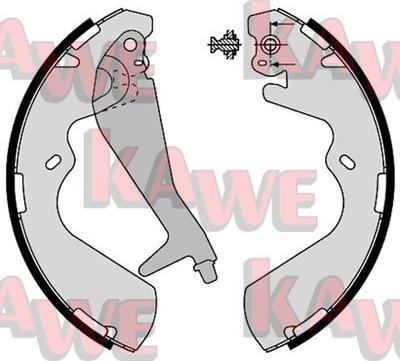 Kawe 08240 - Комплект тормозных колодок, барабанные autodnr.net