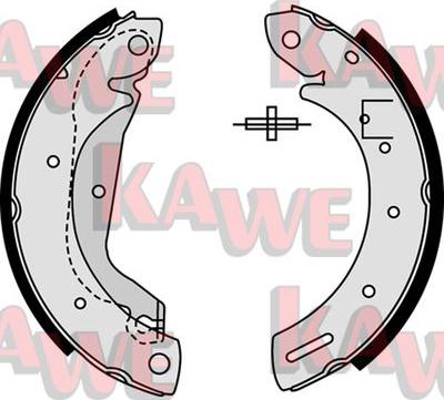 Kawe 08500 - Комплект гальм, барабанний механізм autocars.com.ua