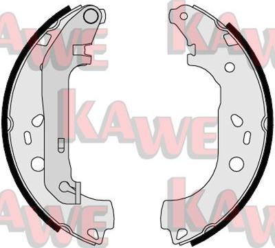 Kawe 08550 - Комплект тормозных колодок, барабанные autodnr.net