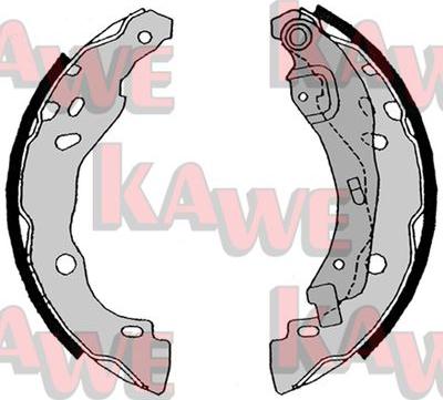 Kawe 08630 - Комплект тормозных колодок, барабанные autodnr.net