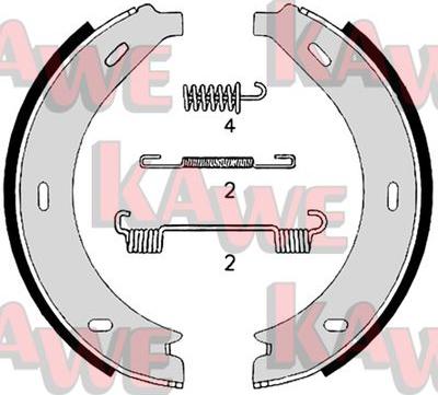 Kawe 08740 - Комплект тормозов, ручник, парковка autodnr.net