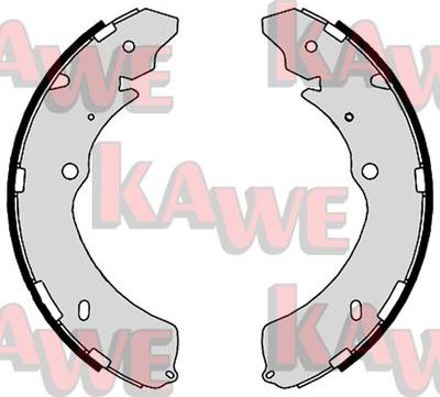 Kawe 08910 - Комплект тормозных колодок, барабанные autodnr.net