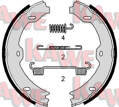Kawe 09020K - Комплект гальм, ручник, парковка autocars.com.ua