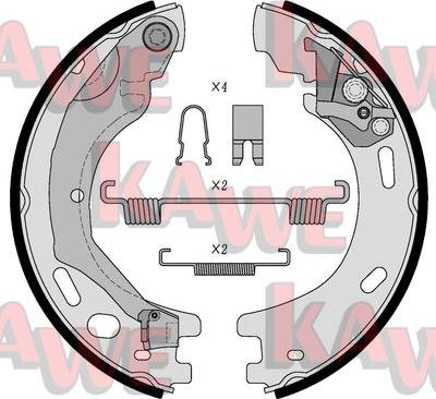 Kawe 09570 - Комплект гальм, ручник, парковка autocars.com.ua