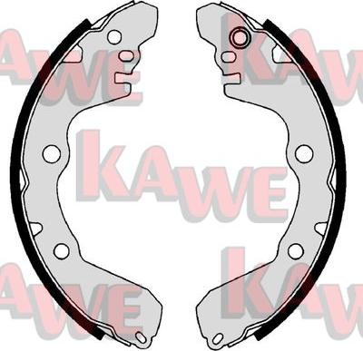 Kawe 09680 - Комплект тормозных колодок, барабанные autodnr.net