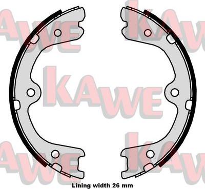 Kawe 09880 - Комплект тормозов, ручник, парковка autodnr.net