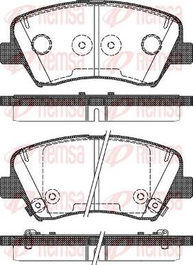 Remsa D15958810 - Гальмівні колодки, дискові гальма autocars.com.ua