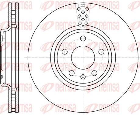 Kawe 61110 10 - Гальмівний диск autocars.com.ua