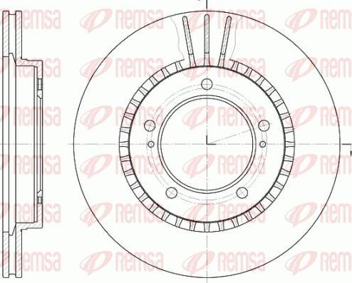 Kawe 61125 10 - Гальмівний диск autocars.com.ua