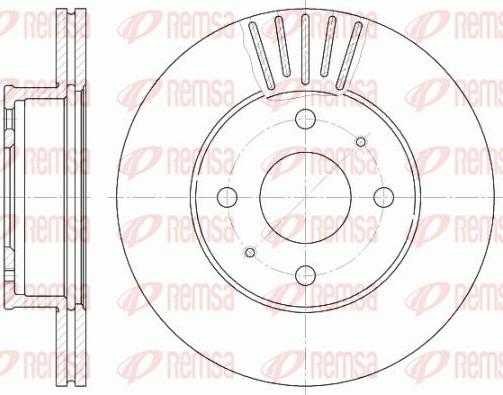 Kawe 61178 10 - Гальмівний диск autocars.com.ua