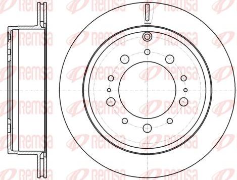 Kawe 61257 10 - Гальмівний диск autocars.com.ua