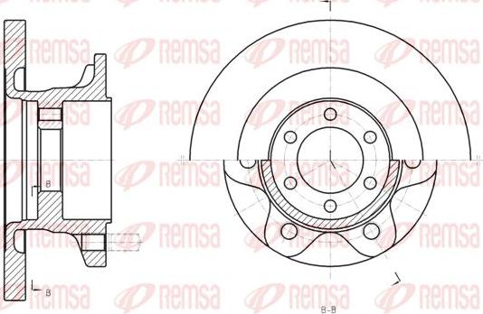 Kawe 61308 00 - Гальмівний диск autocars.com.ua