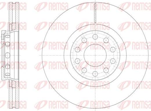 Kawe 61362 10 - Гальмівний диск autocars.com.ua