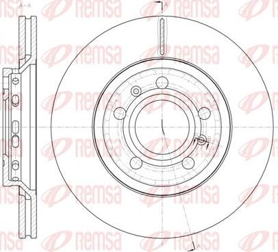 Kawe 61447 10 - Гальмівний диск autocars.com.ua