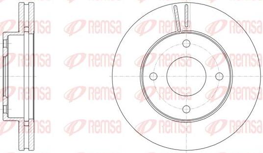 Kawe 61532 10 - Гальмівний диск autocars.com.ua