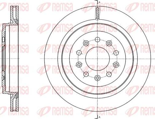 Kawe 61767 10 - Гальмівний диск autocars.com.ua