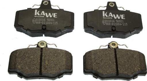 Kawe 810016 - Тормозные колодки, дисковые, комплект autodnr.net