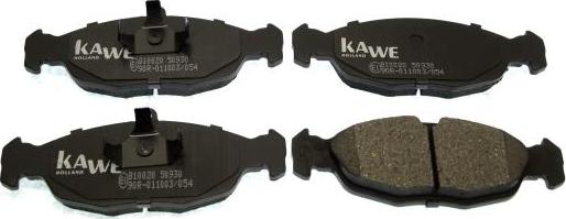Kawe 810020 - Гальмівні колодки, дискові гальма autocars.com.ua