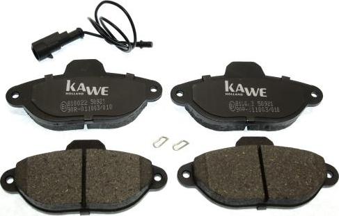 Kawe 810022 - Гальмівні колодки, дискові гальма autocars.com.ua