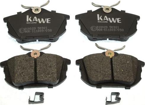 Kawe 810029 - Тормозные колодки, дисковые, комплект autodnr.net