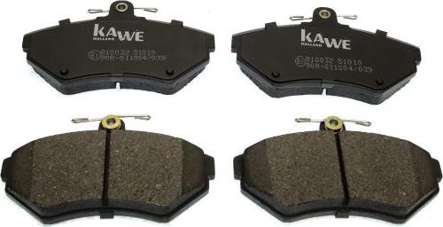 Kawe 810032 - Гальмівні колодки, дискові гальма autocars.com.ua