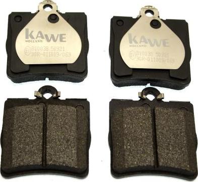 Kawe 810038 - Гальмівні колодки, дискові гальма autocars.com.ua