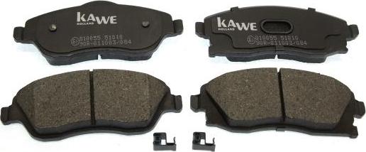 Kawe 810055 - Тормозные колодки, дисковые, комплект autodnr.net