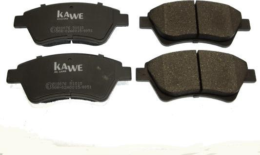 Kawe 810076 - Гальмівні колодки, дискові гальма autocars.com.ua