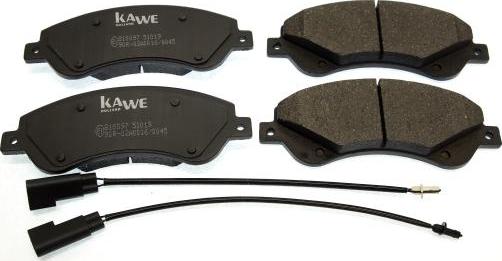 Kawe 810097 - Тормозные колодки, дисковые, комплект autodnr.net