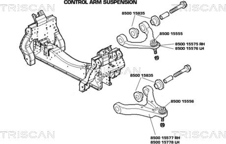 Kawe 8500 15556 - Несучий / направляючий шарнір autocars.com.ua