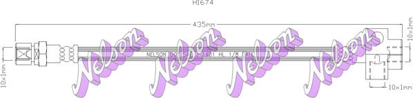 Kawe H1674 - Гальмівний шланг autocars.com.ua