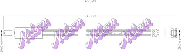 Kawe H3540 - Тормозной шланг autodnr.net