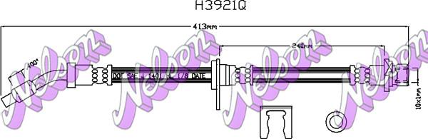 Kawe H3921Q - Гальмівний шланг autocars.com.ua