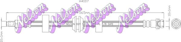 Kawe H4107 - Гальмівний шланг autocars.com.ua