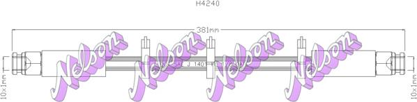 Kawe H4240 - Тормозной шланг autodnr.net