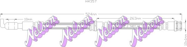 Kawe H4357 - Тормозной шланг autodnr.net