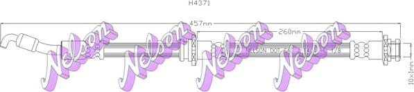 Kawe H4371 - Гальмівний шланг autocars.com.ua