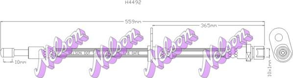 Kawe H4492 - Гальмівний шланг autocars.com.ua