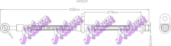 Kawe H4529 - Гальмівний шланг autocars.com.ua