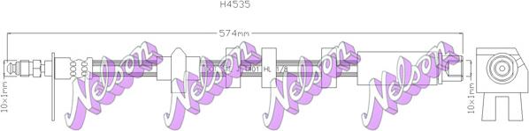 Kawe H4535 - Тормозной шланг autodnr.net