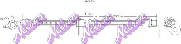 Kawe H4626 - Гальмівний шланг autocars.com.ua