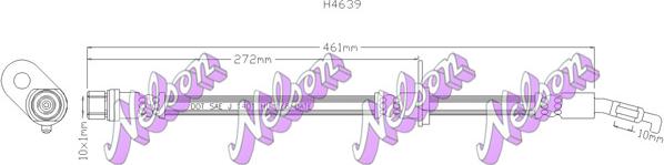 Kawe H4639 - Тормозной шланг autodnr.net